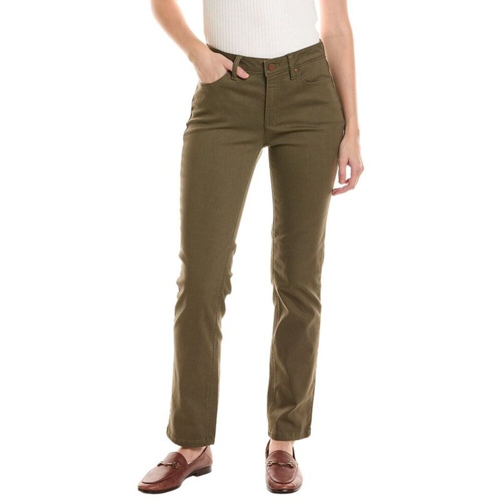 Jones New York Womens Lexington Straight Denim Pant, Green